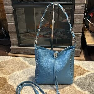Rebecca Minkoff Leather Shoulder Bag or Crossbody with Silver Studs